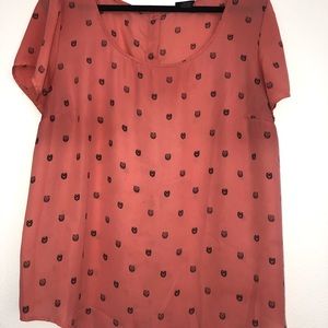 Owl print top